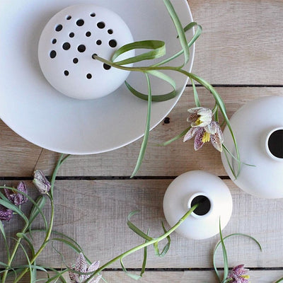 Ceramic Flower Frog Bowl