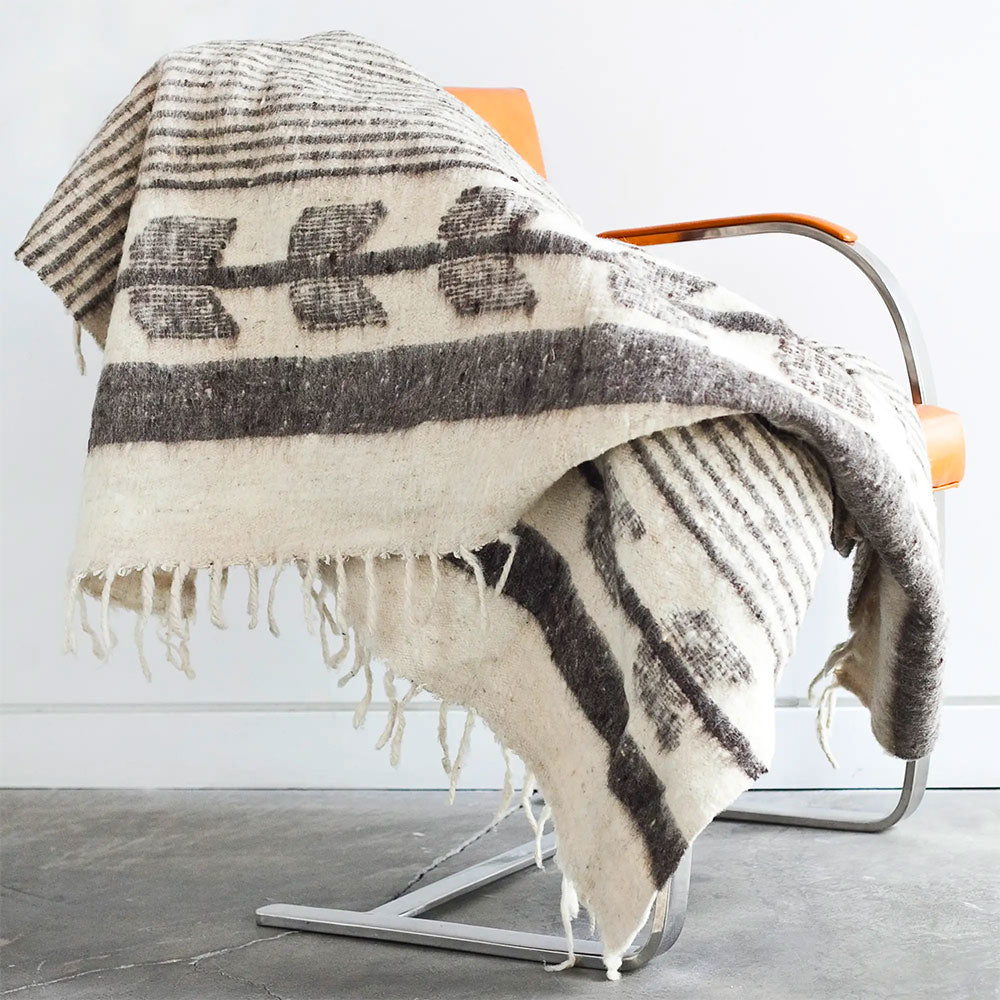 Hand-Loomed Blanket - Grey