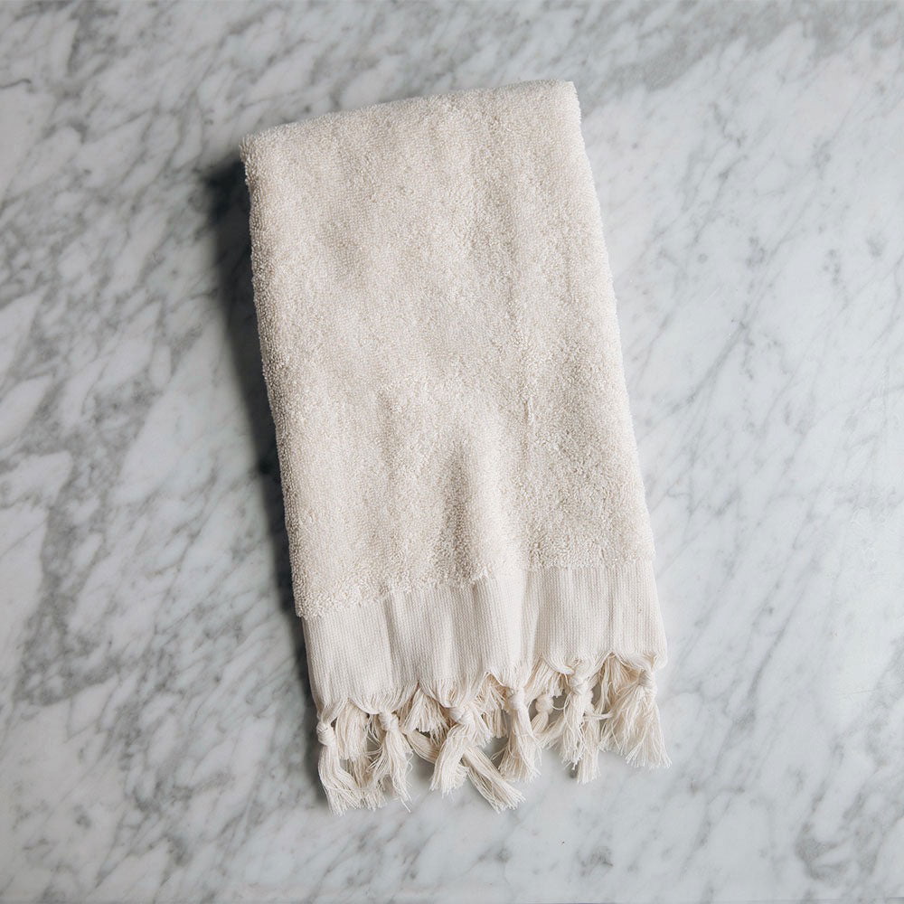 Hand-loomed Turkish Cotton Towel - Natural