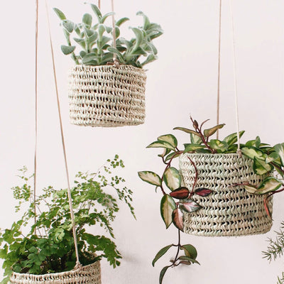 Open Weave Hanging Basket Set