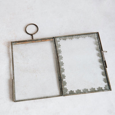 Brass & Glass Hanging Frame