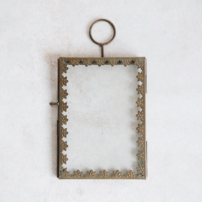 Brass & Glass Hanging Frame