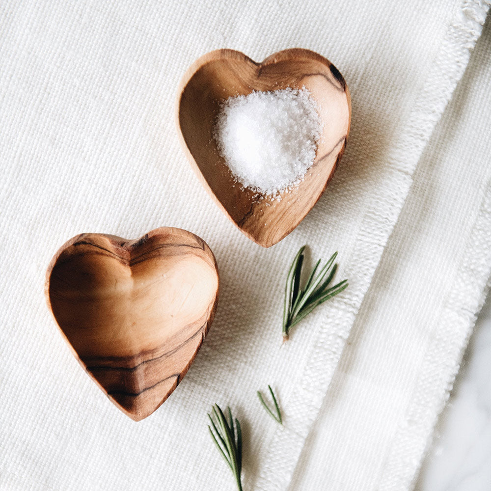 Wild Olive Wood Mini Heart Dish Set