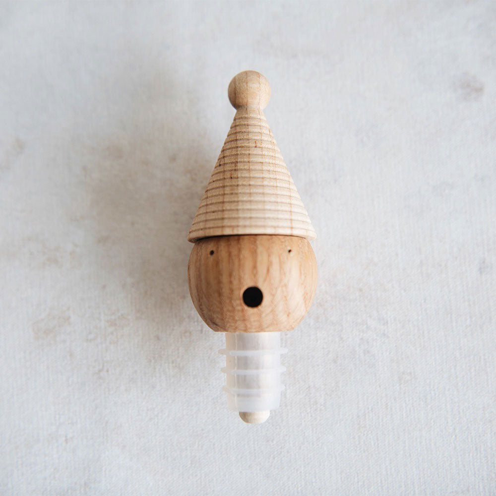 Wooden Holiday Wine Stopper