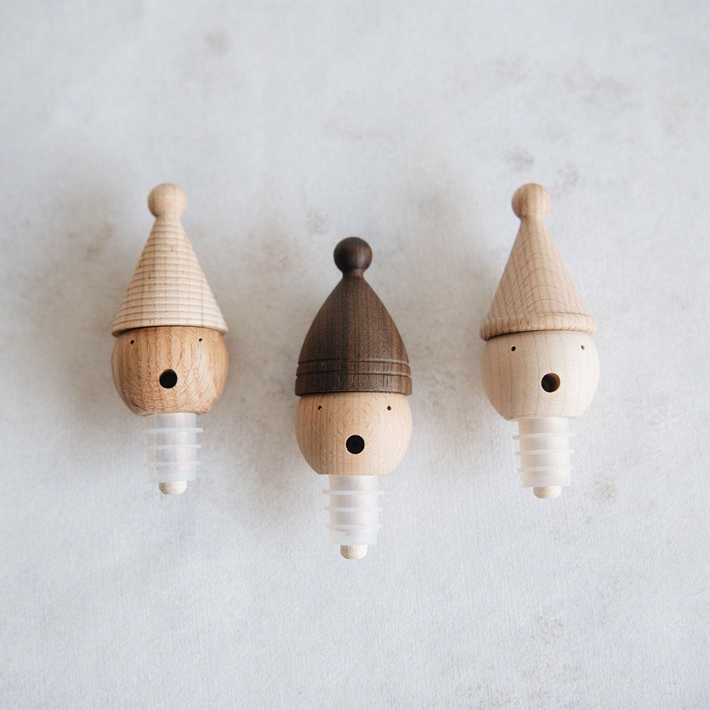 Wooden Holiday Wine Stopper