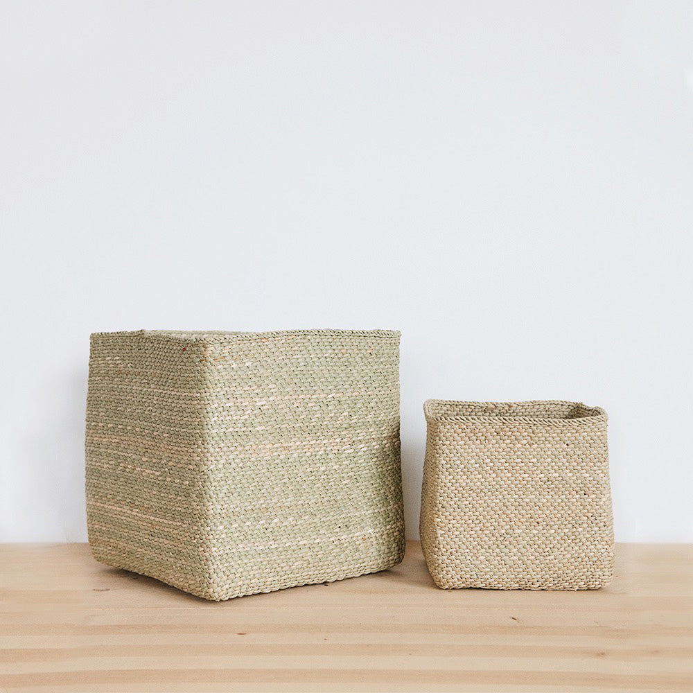 Woven African Iringa Storage Basket - Square