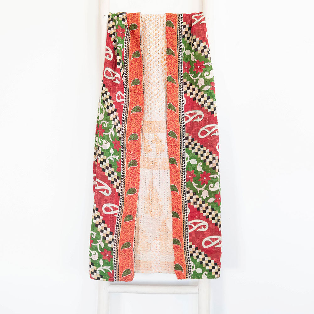 One-of-a-kind Kantha Quilt - KT4218