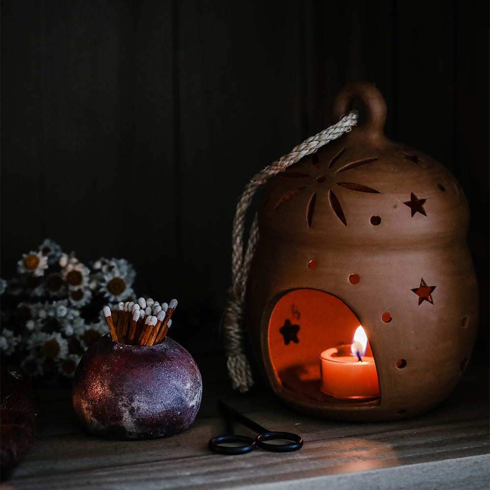 Round Terracotta Lantern