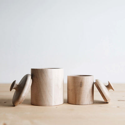 Small Walnut Lidded Pot