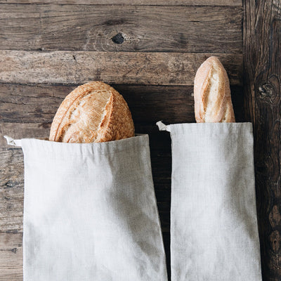 Linen Bread Storage Bag - Loaf