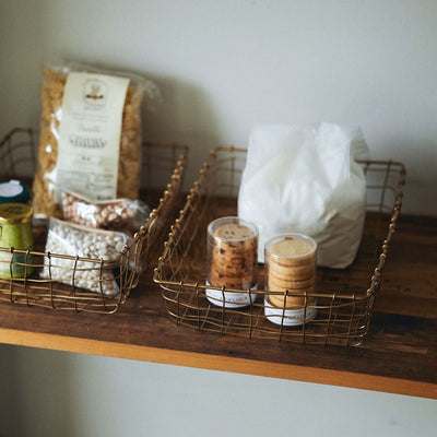 Malleable Brass Wire Storage Basket