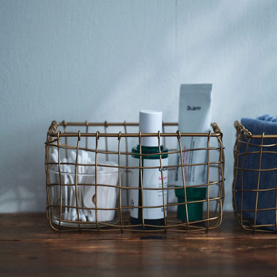 Malleable Brass Wire Storage Basket