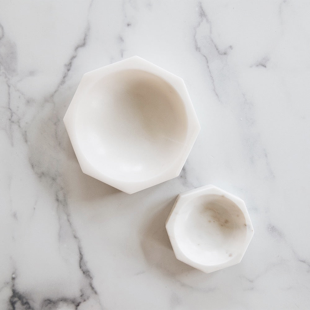 Marble Octagon Bowl - Medium