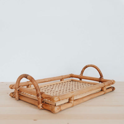 Rattan Tray with Handles