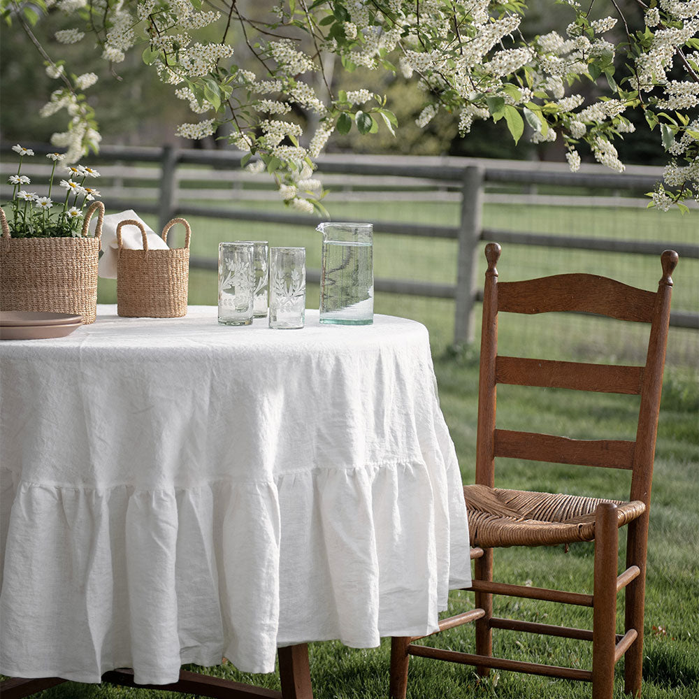 Round Ruffle Tablecloth