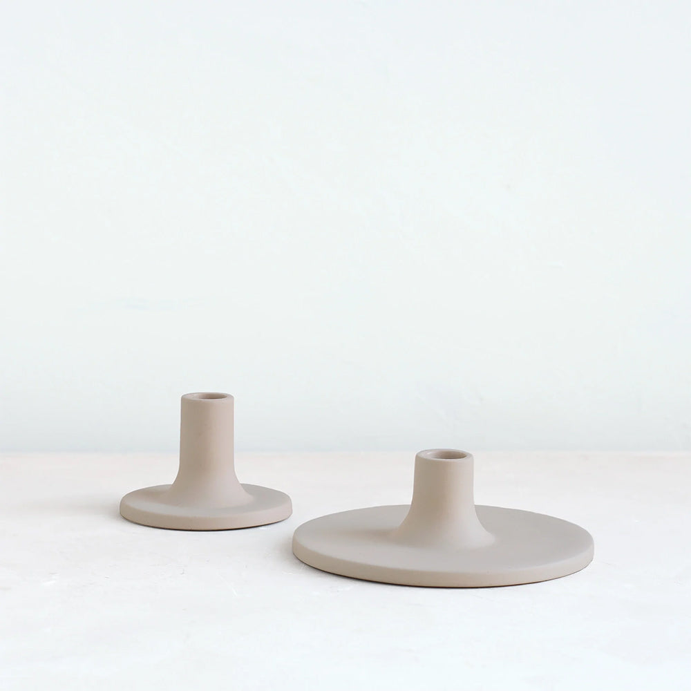 Sand Ceramic Candle Holders