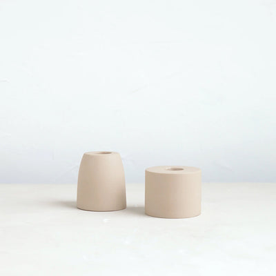 Sand Ceramic Candle Holders