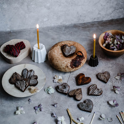 Sandalwood Keepsake Heart Set