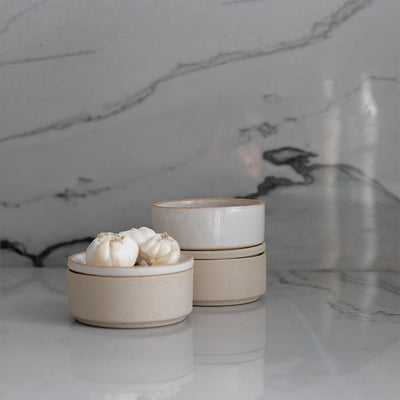 Minimal Stoneware Stackable Salt Cellar