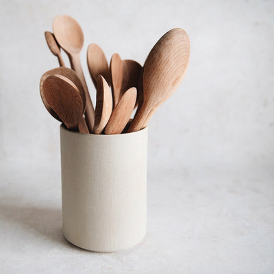 Minimal Stoneware Utensil Crock