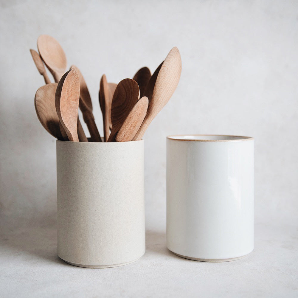 Minimal Stoneware Utensil Crock