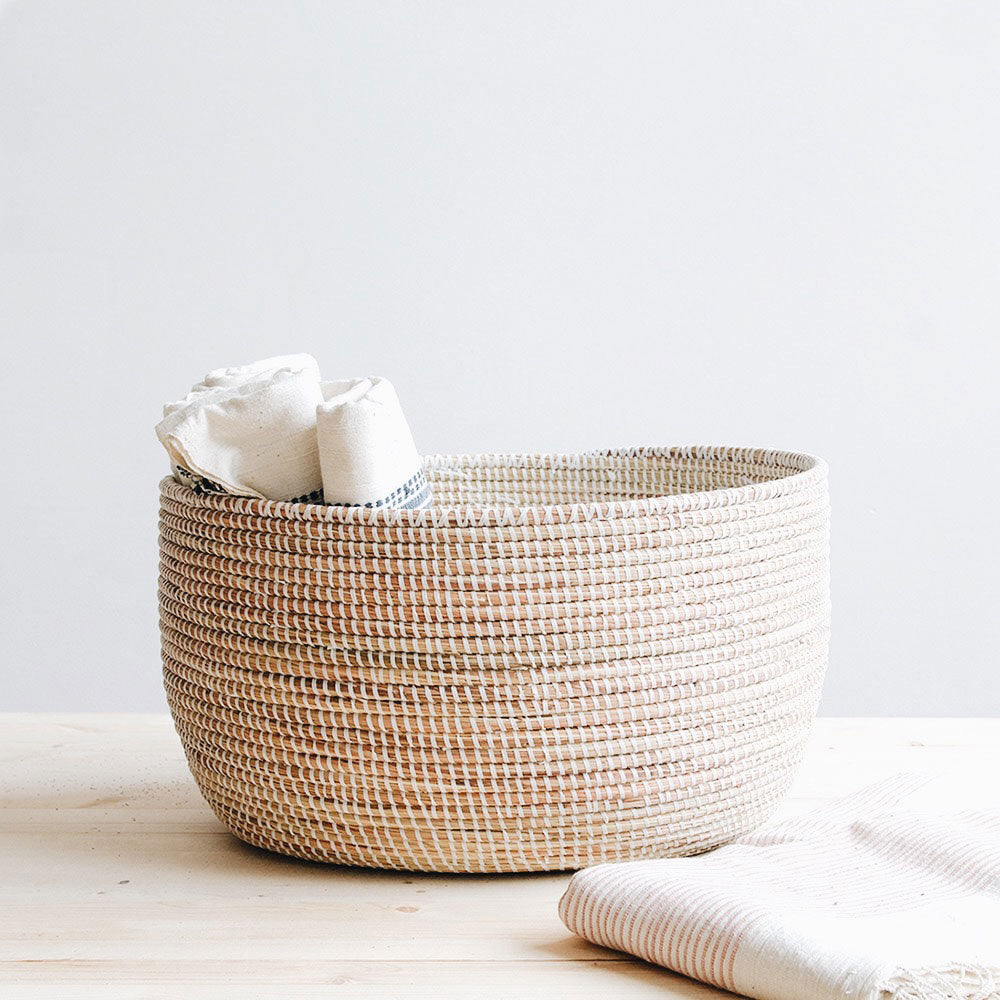 Georgia Woven Utility Storage Basket - White