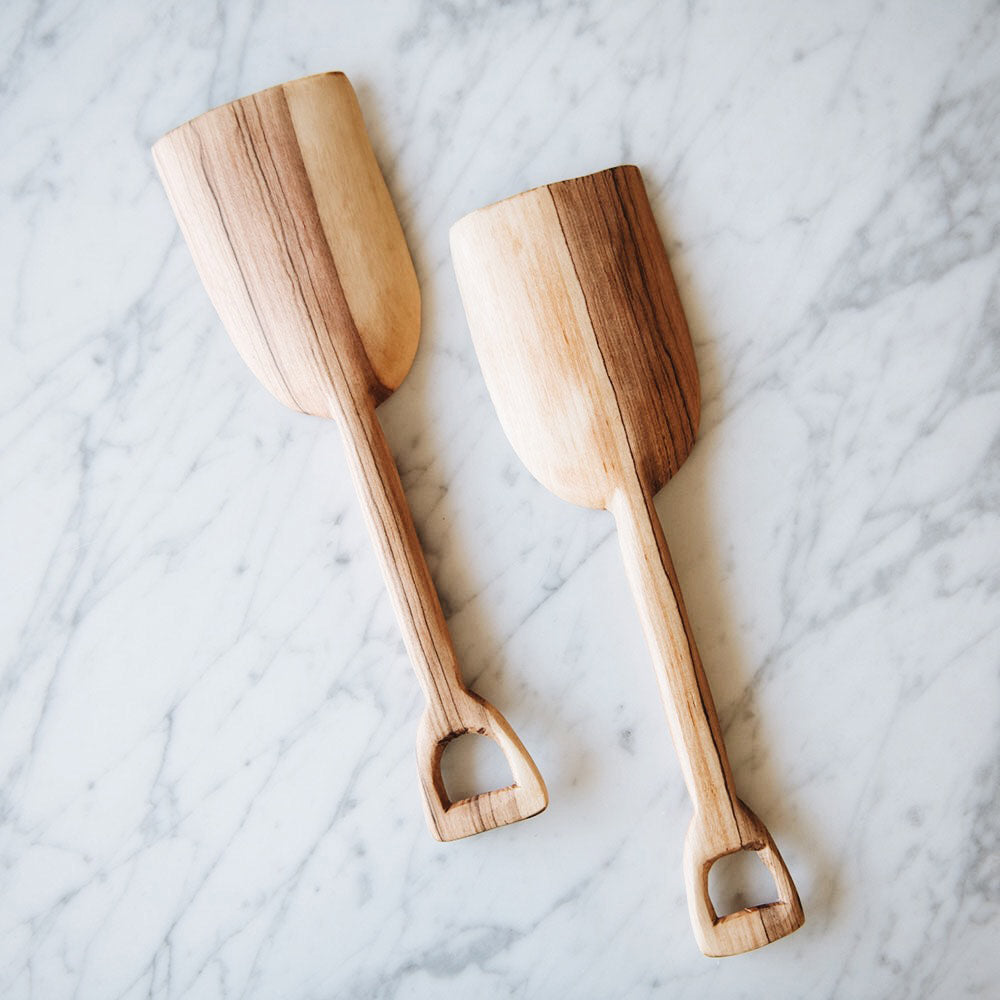 Wild Olive Wood Kitchen Bin Shovel