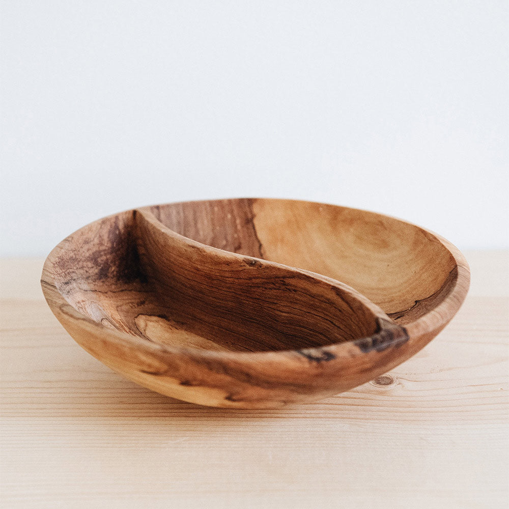 Wild Olive Wood Serving Bowl