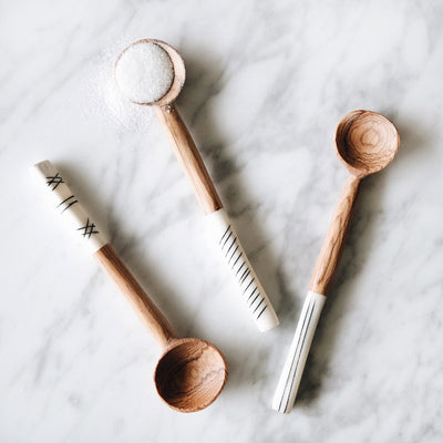 Wild Olive Wood Sugar Spoon Set