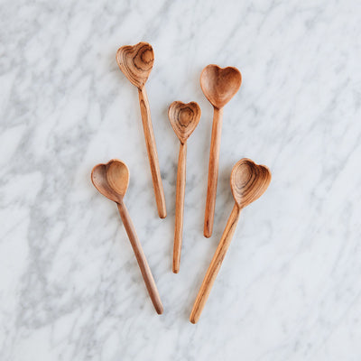 Wild Olive Wood Heart Spoon