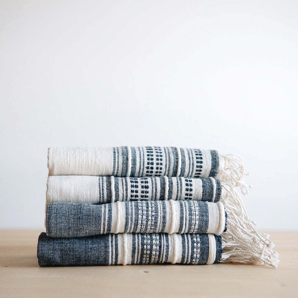 Ziggy Cotton Hand Towel - Navy